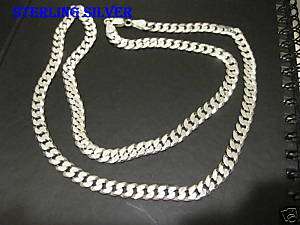6mm Mens Sterling silver 24 Cuban link chain necklace  