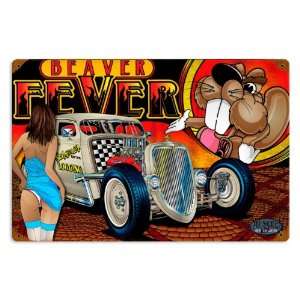   Fever Automotive Vintage Metal Sign   Garage Art Signs