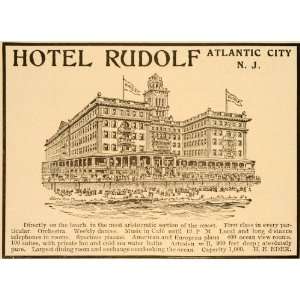 1905 Ad Hotel Rudolf Luxury Lodge Travel Atlantic City   Original 
