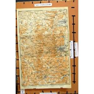  MAP 1914 PLAN CLERMONT FRANCE VERNINES RIOM MOZAC