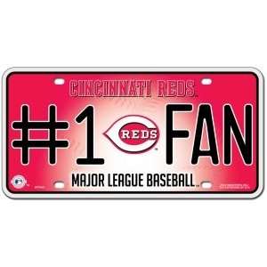  Cincinnati Reds #1 Fan License Plate
