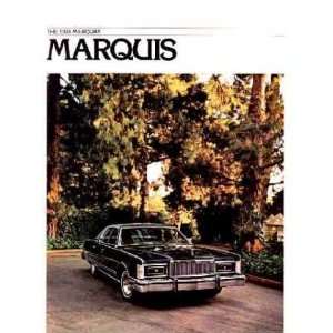    1978 MERCURY MARQUIS Sales Brochure Literature Book Automotive