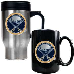 Buffalo Sabres Coffee Cup & Travel Mug Gift Set  Sports 
