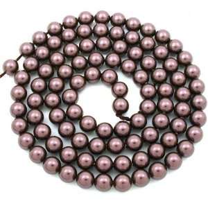  100 Purple Swarovski Crystal Pearl Beads Jewelry 6mm