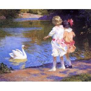   Reproduction   Edward Henry Potthast   24 x 20 inches   The Swan Home
