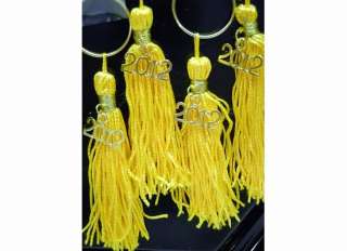 Each Nylon Tassel Key Chain is adorned with a Gold tone metal charm 