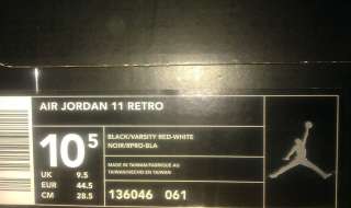Nike Air Jordan 11 Retro Breds sz 10.5 US max premio 4 5 6 7 9 12 13 