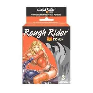 Rough Rider Hot Passion Condoms 3 Pack   Retail Box 