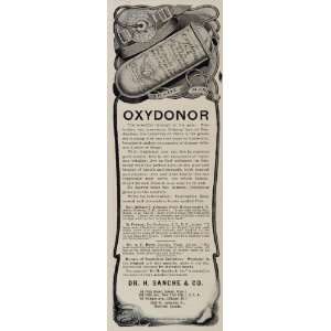  1905 Oxydonor Medical Quackery Dr. H. Sanche Ad RARE 