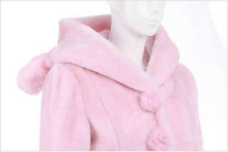 Womens Girls Suppe Cute Faux Fur Warm Bear Ears Hoodie Jacket Coat 
