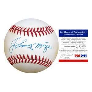  Johnny Mize Autographed Baseball
