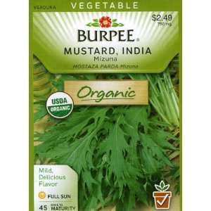  Burpee 68451 Organic Mustard Mizuna Seed Packet Patio 