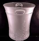  Frosted Glass Ice/Champagne Bucket Raised Bubbles Made in Italy EUC