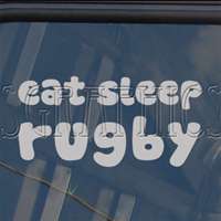 EAT SLEEP Rugby Decal Car Truck Bumper Window Sticker  
