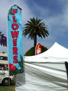 15 FLOWERS Super Tall Feather Banner Swooper Flag  