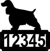 CUSTOM ENGLISH COCKER SPANIEL DOG ADDRESS SIGN Metal  