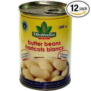 Bioitalia Butter Beans, 14 Ounce (Pack of 12)  Grocery 
