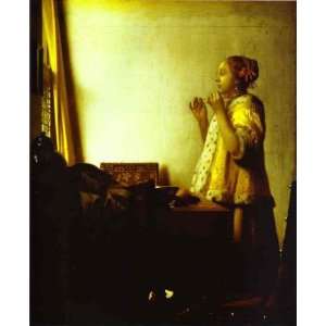 FRAMED oil paintings   Jan Vermeer   32 x 40 inches   Woman with a 