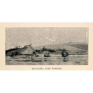  1902 Print Tambara Fort Inja Koro Africa Mozambique River 