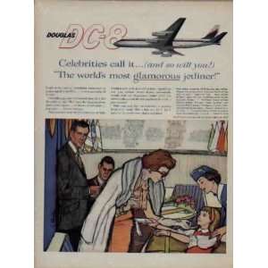   worlds most glamorous jetliner  1960 Douglas DC 8 Ad, A1672