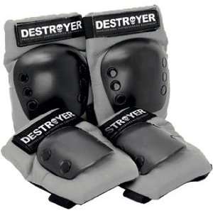 Destroyer Grom Pack Elbow/Knee Pads   Grey/Black Sports 