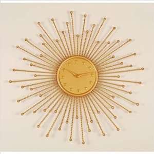  Gold Starburst Twist Wall Clock (Gold) (20H x 20W x 1D 