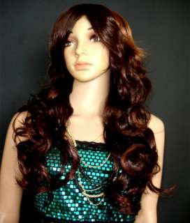 Sexy Long Wavy Golden Brown Hair Wigs FF209  