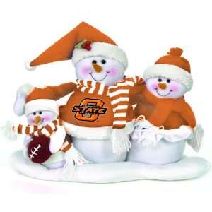   NCAA Oklahoma State Cowboys Plush Snowman Family Christmas Decoration