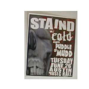  Staind Cold Puddle of Mudd Handbill Poster Austin