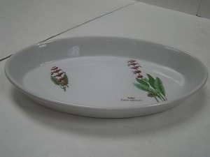 Suisse Langenthal Pillivuyt porcelain oval roaster sage pattern RARE 