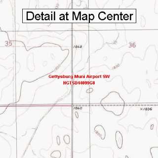  USGS Topographic Quadrangle Map   Gettysburg Muni Airport 