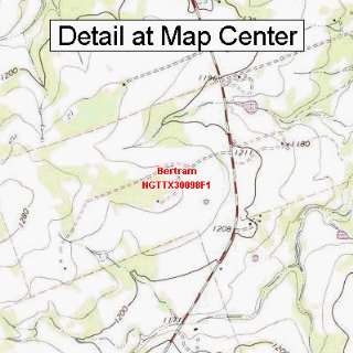  USGS Topographic Quadrangle Map   Bertram, Texas (Folded 