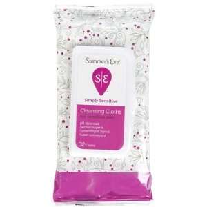 SUMMERS EVE Cleansing Cloths for Sensitive Skin 32 ct (Quantity of 5)