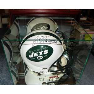  Joe Namath Autographed Jets Helmet & Case exact video 