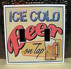 VINTAGE ICE COLD BEER SIGN DOUBLE LIGHT SWITCH PLATE