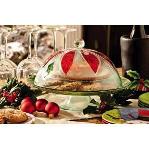  Glass Cake Plate w/Dome Cover 2 Asst, Flurries Kitchen 