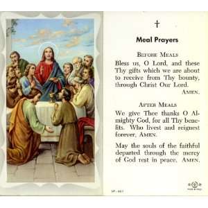  Prayer Before and After Meals Holy Card (5P 007)   100 