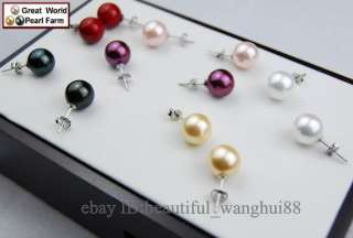 GW Wholesale 36 pair south sea shell pearl earring 925S  