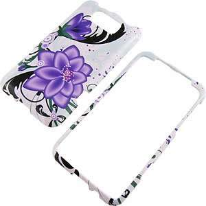  Violet Lily Protector Case for HTC Titan Cell Phones 