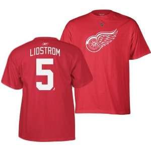 Detroit Red Wings Nicklas Lidstrom Name & Number T Shirt 