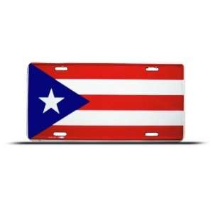  Puerto Rico Flag Metal License Plate Wall Sign Tag 
