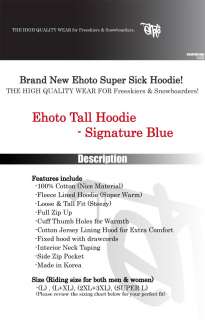 Ehoto Ski & Snowboard Tall SIGNATURE Hoodie   BLUE  