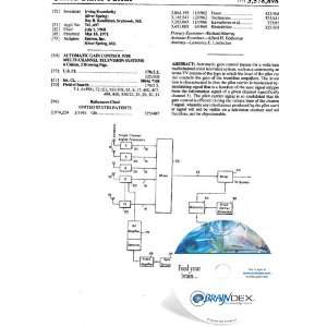  NEW Patent CD for AUTOMATIC GAIN CONTROL FOR MULTICHANNEL 