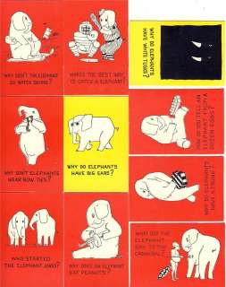 1960 LEAF ELEPHANT JOKES COMPLETE SET OF 50 CARDS  