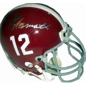 Joe Namath autographed Football Mini Helmet (ALABAMA 