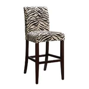  White & Onyx Tiger Striped Slip Over for Counter Stool or 
