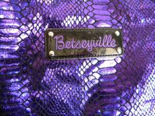 BETSEYVILLE*BetseyJohnson*ReversibleSHOPPER*SkullPurple  