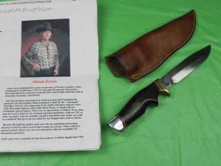 US 1972 Custom made ERNIE LYLE Fighting Hunting Knife  