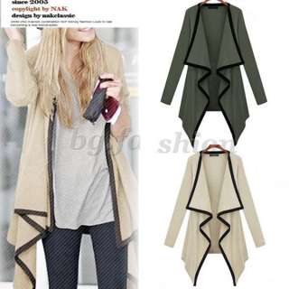 NEW Style Korea Casual Buttonless Top Asym Coat Jacket Cardigan Cape 2 