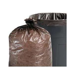 com Total Recycled Content Trash Bags, 60 gal, 1.5mil, 36 x 58, Brown 
